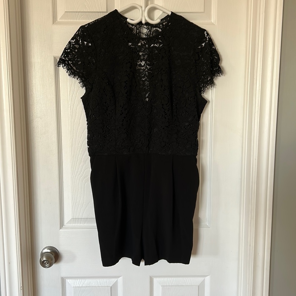 Lace top romper